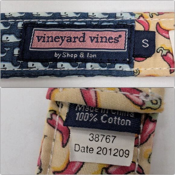 Vineyard Vines Patchwork Belt Boys Multicolor Cotton Fabric D Ring Size S - Picture 7 of 12